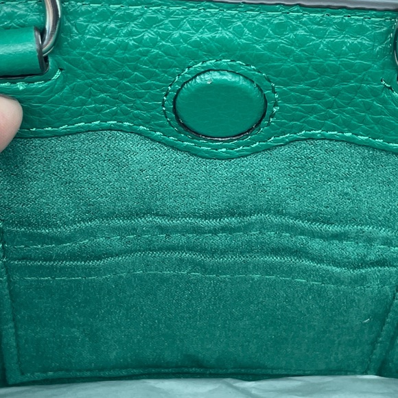 Coach Mini Pepper Crossbody in Green Leather with Silver Hardware - Picture 4 of 14